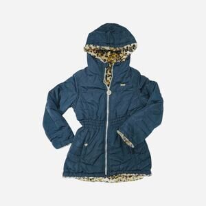 DKNY Girl's | Leopard Fur | Black | Winter Jacket | 10/12